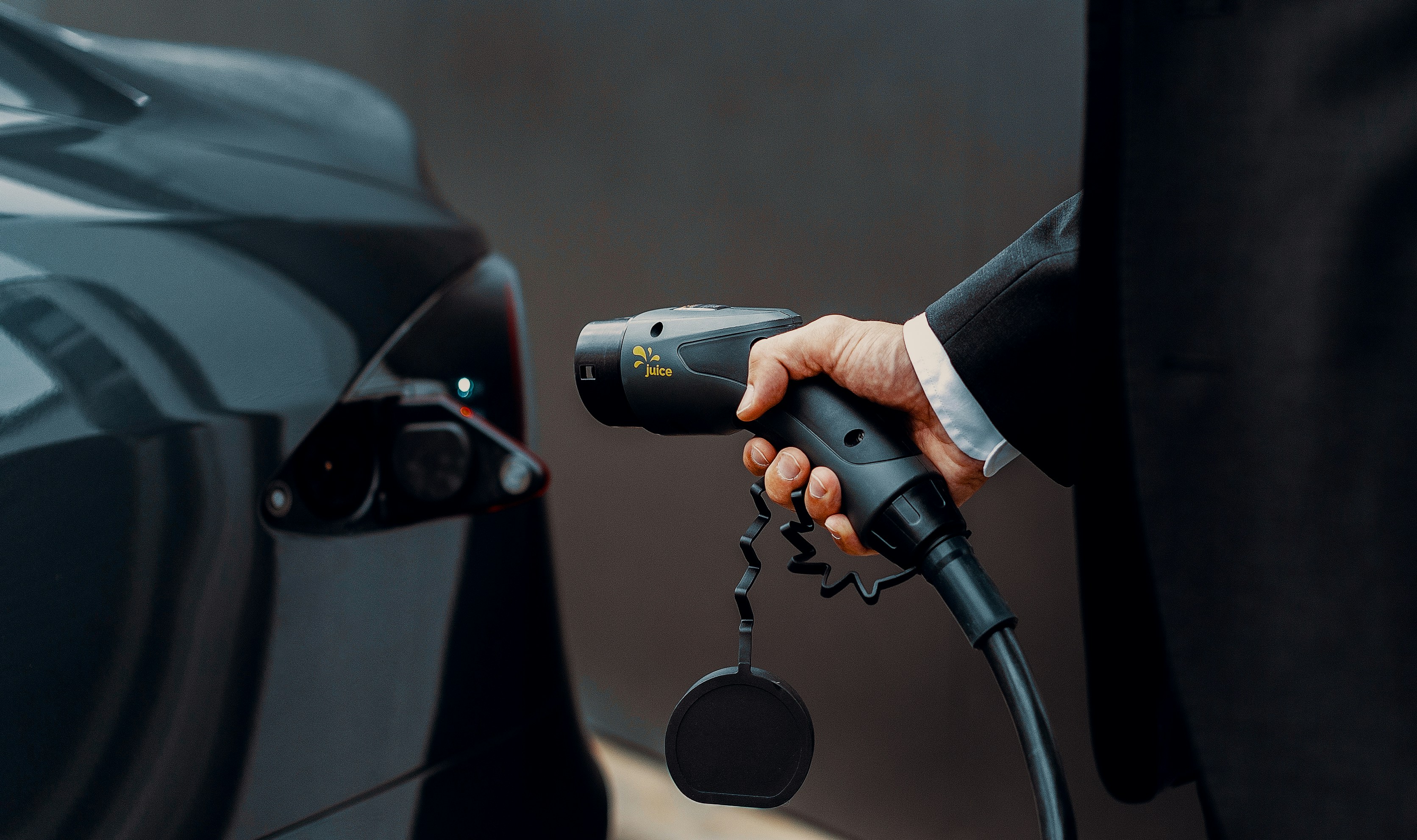 Commercial EV charging stations installed in a business parking lot in Canada